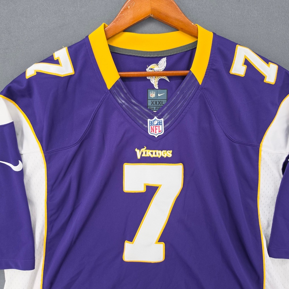 Nike NFL Minnesota Vikings Christian Ponder 7 Jersey Purple Mens 3XL XXXL